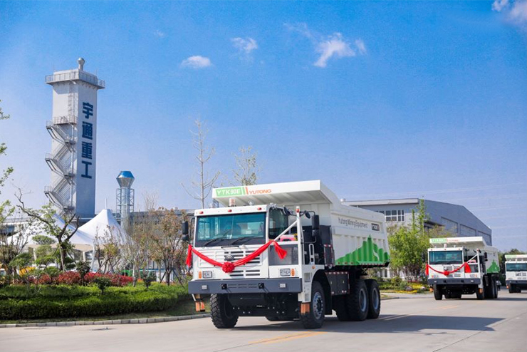 10 Yutong YTK90E Battery Electric Mining Trucks Delivered to Thailand!