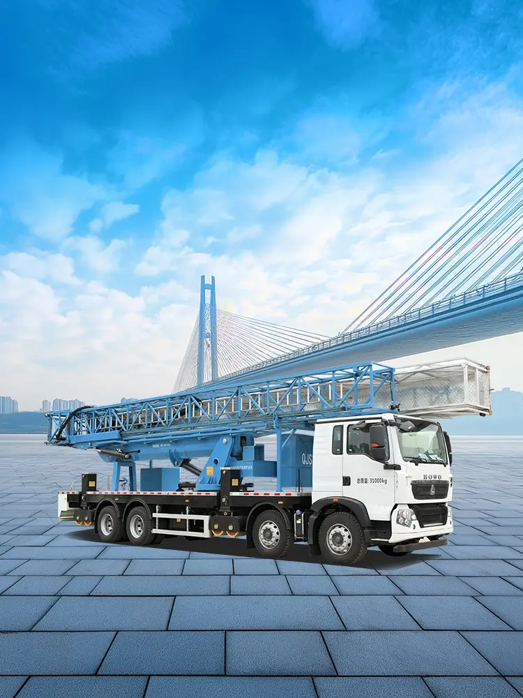 4 Axle 26m truss bridge inspection truck (3 Section Platform)