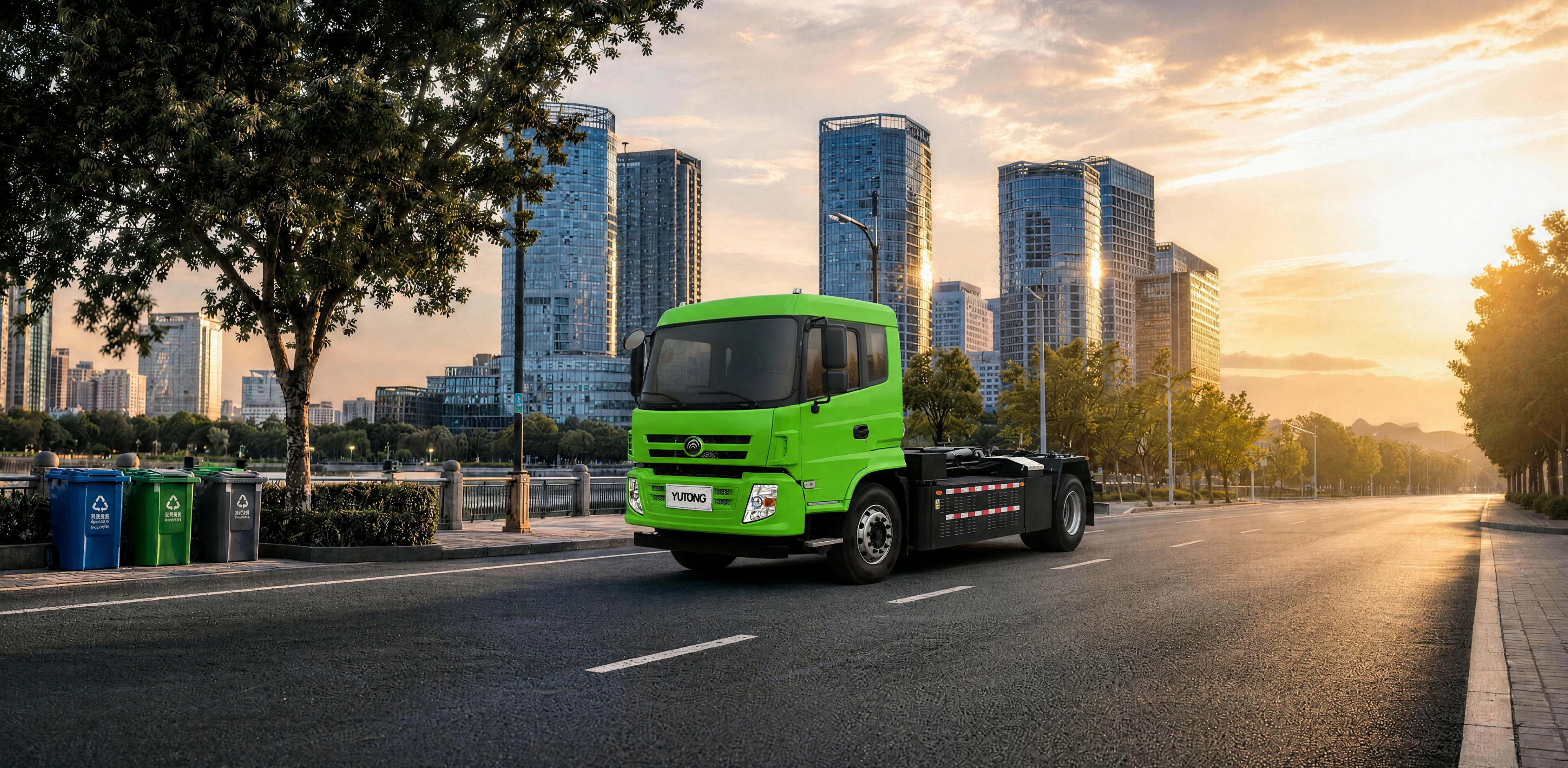 18-Ton Electric Hook-Lift Refuse Truck
