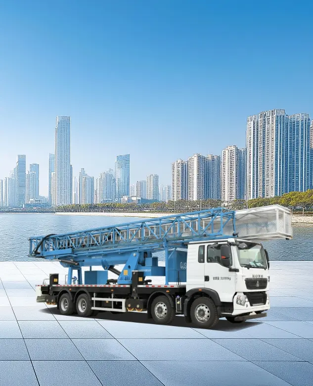 4 Axle 26m truss bridge inspection truck (3 Section Platform)