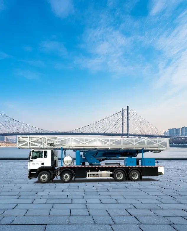 4 Axle 26m truss bridge inspection truck (3 Section Platform)